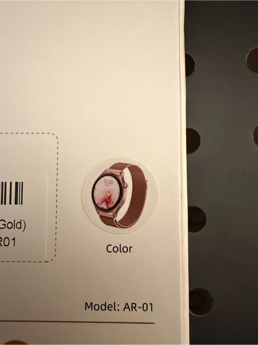 Ar-01 Rose Gold Mesh Smartwatch with Black Display